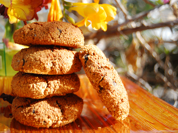 galletas de chufa y pepitas de chocolate