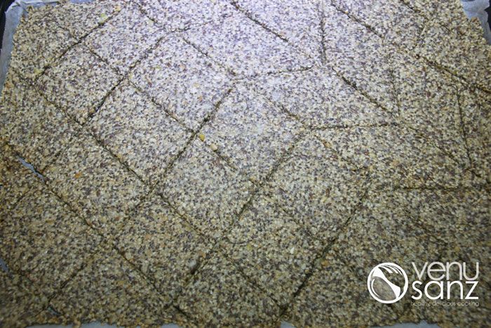 Crakers sin gluten hecha de semillas