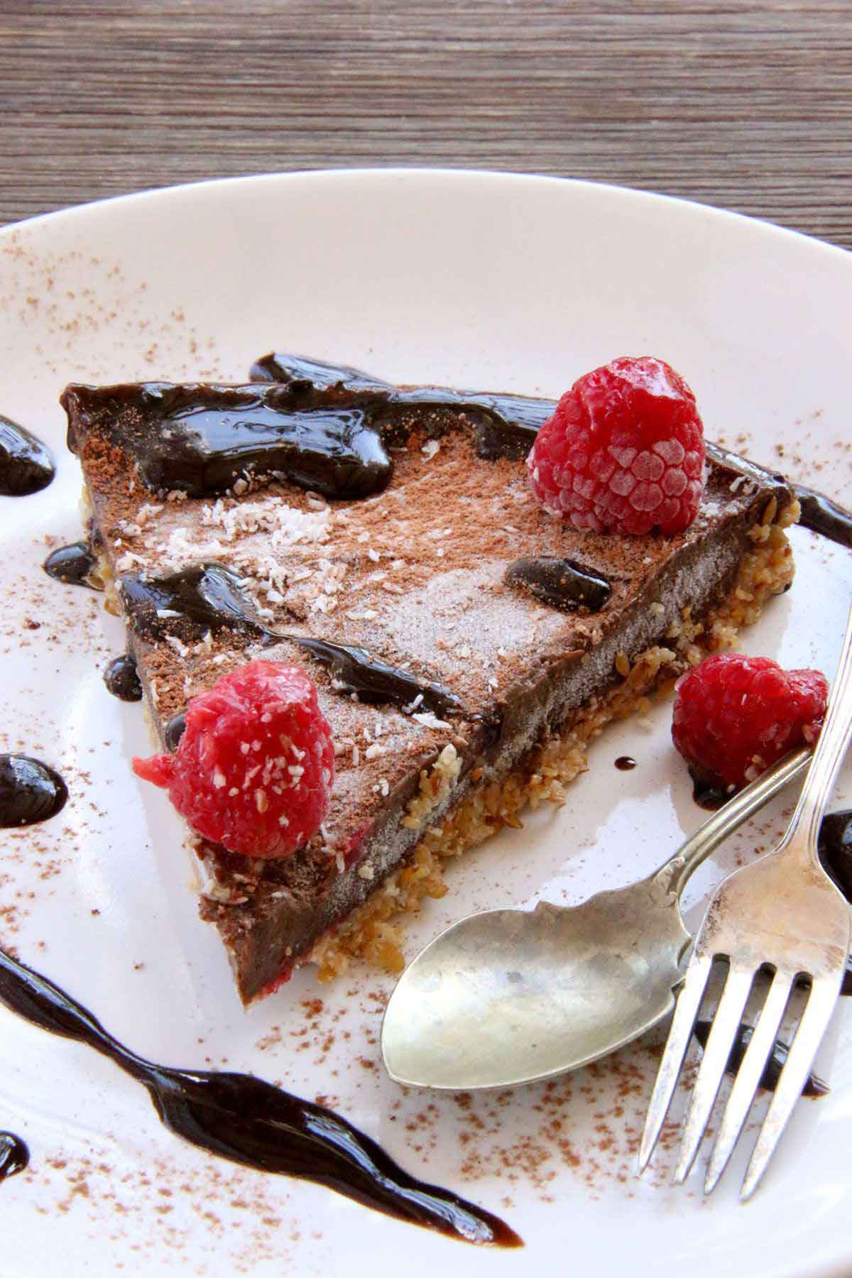 Tarta Crudivegana de chocolate