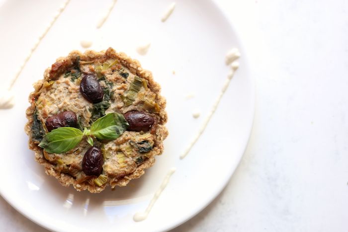 Quiche de tofu vegana