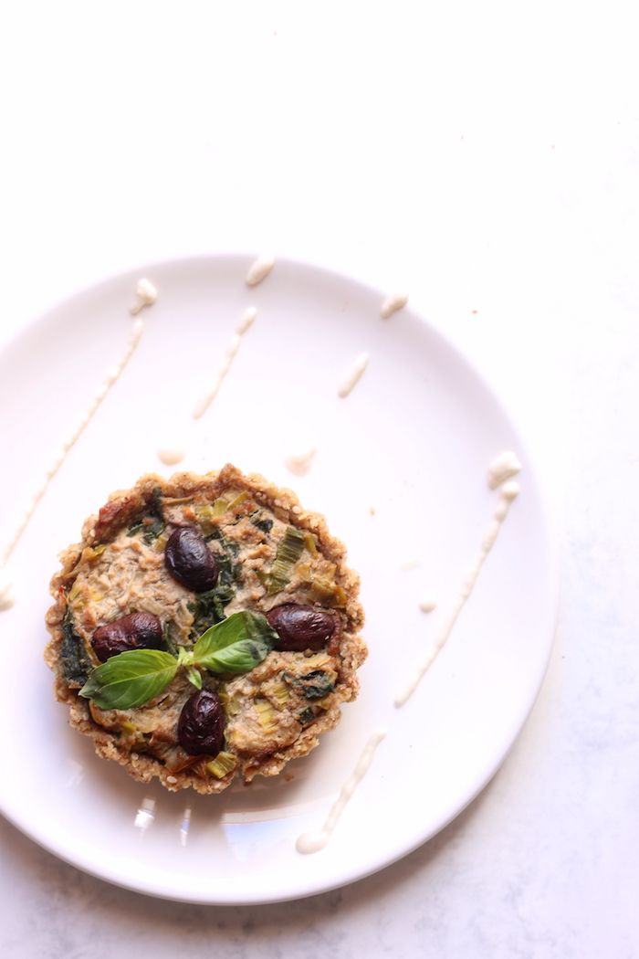 Receta de quiche vegana