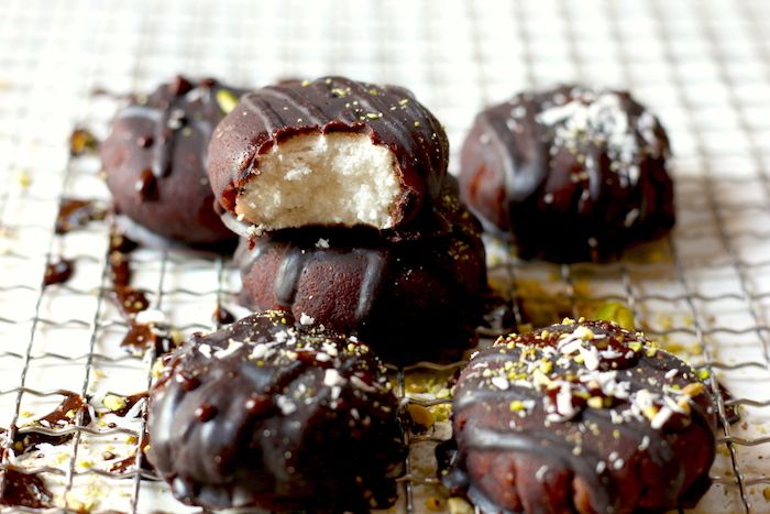 Coquitos de menta y chocolate