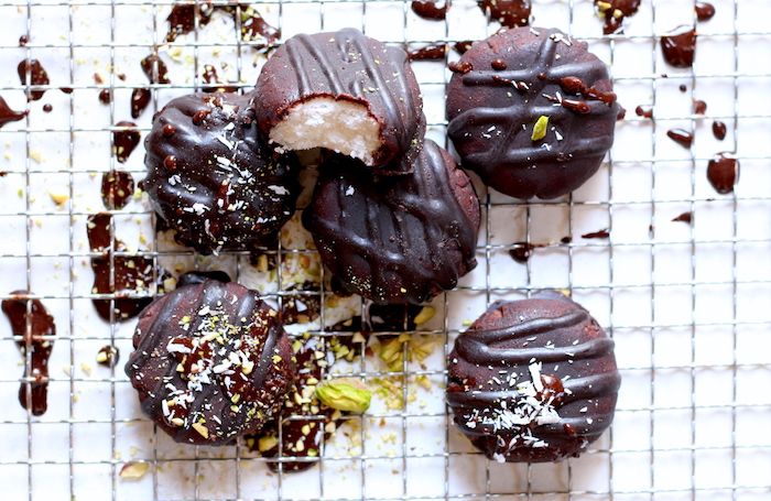 Receta de bombones veganos de menta