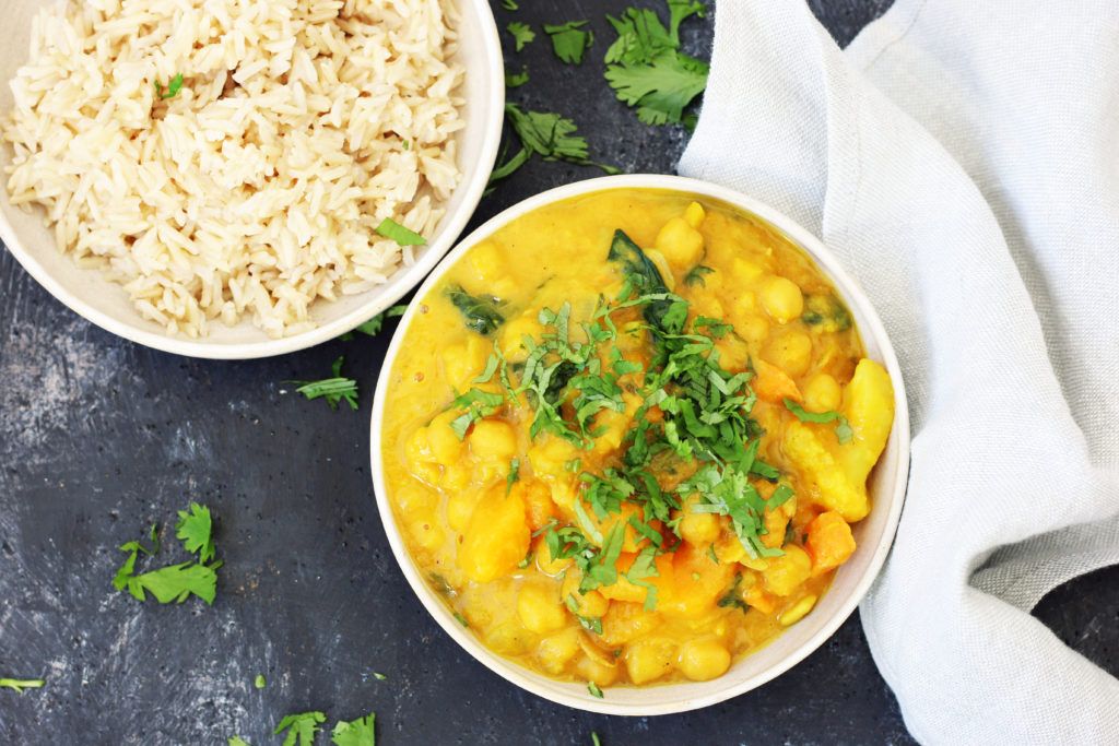 curry vegano de garbanzos