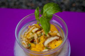 ceviche de mango y setas